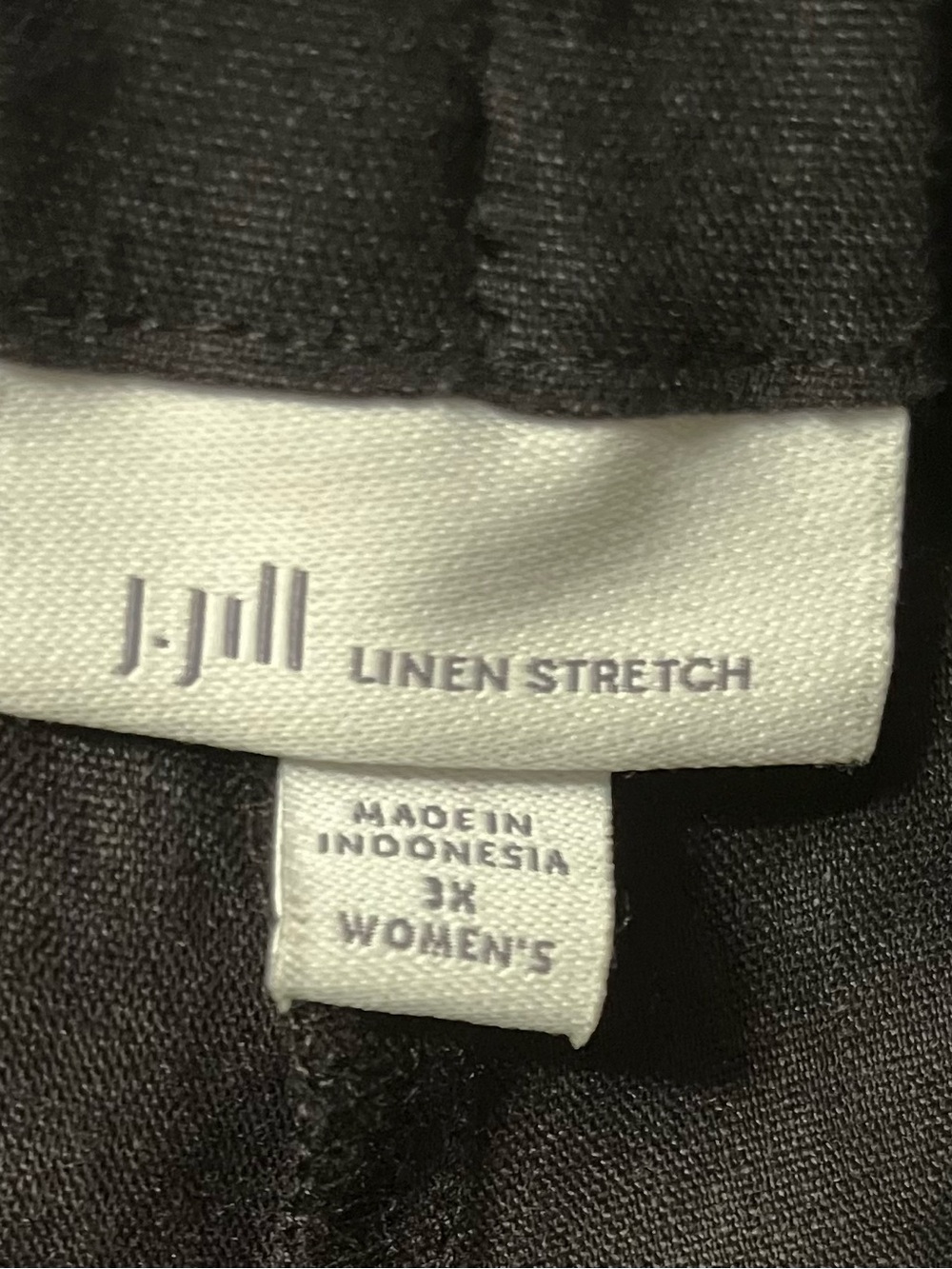 J. Jill Black Linen Stretch Pants 3X or XXXL